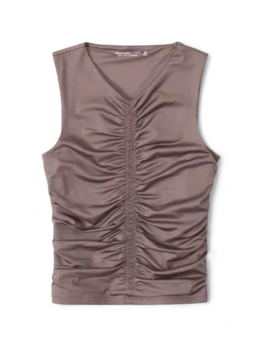 Abercrombie & Fitch Chocolate Brown Ruched Tank Top